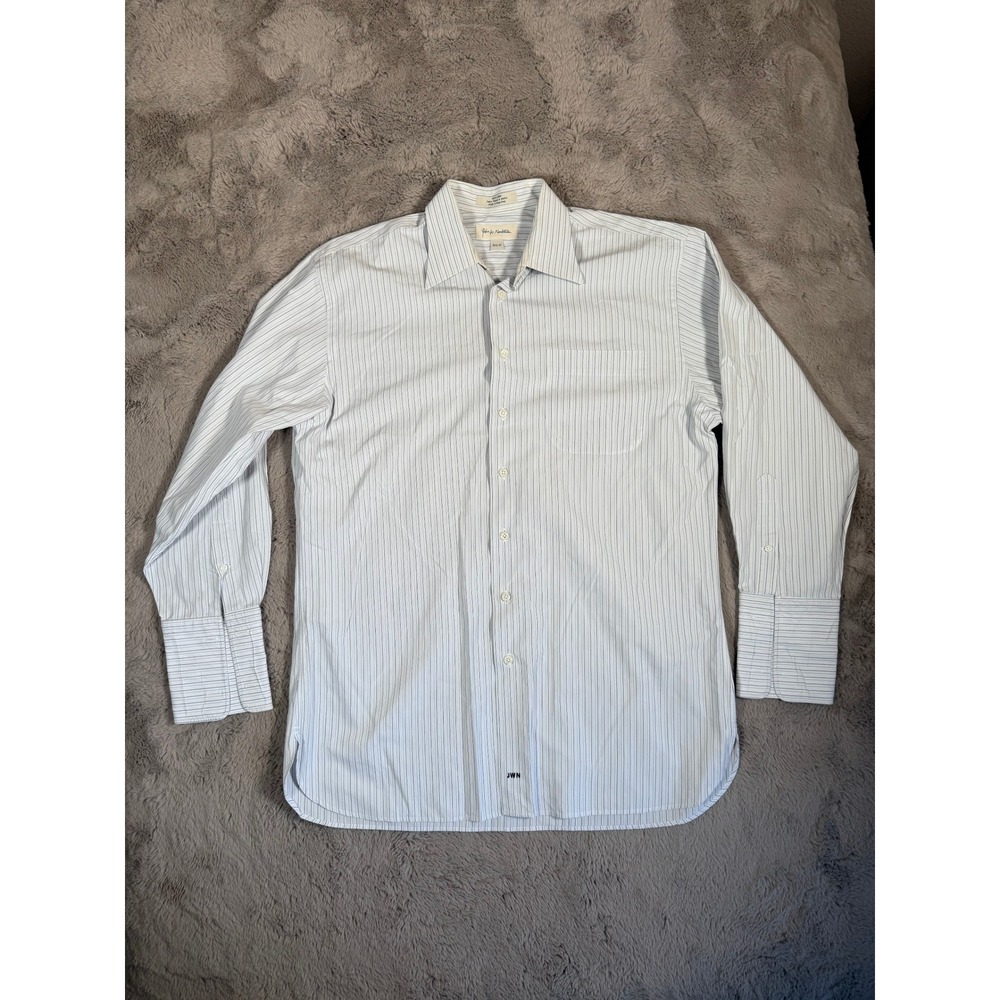 John W.‎ Nordstrom Striped Dress Shirt Long Sleeve Button Up Career 15.5 32